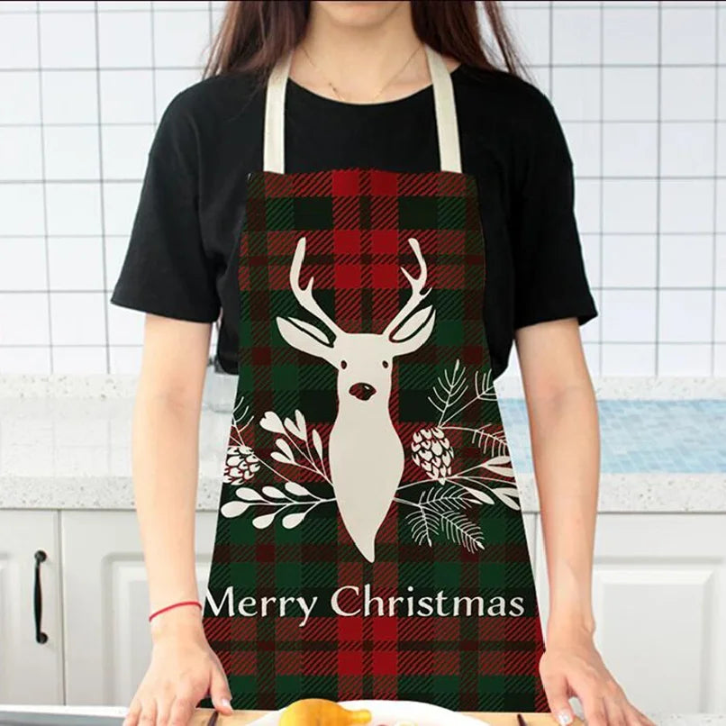 Linen Christmas Apron