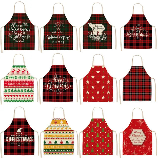 Linen Christmas Apron