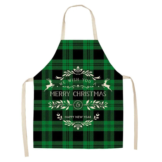 Linen Christmas Apron