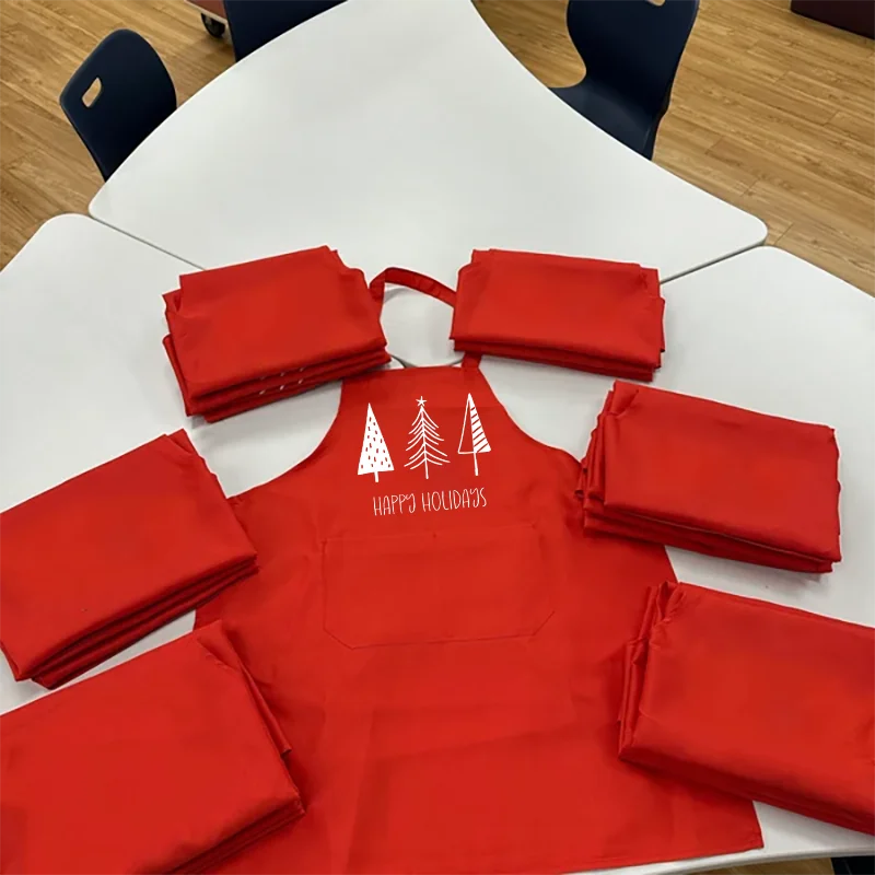 Merry Christmas Apron with Pouch