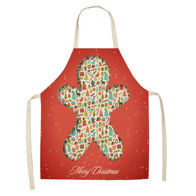 Linen Christmas Apron
