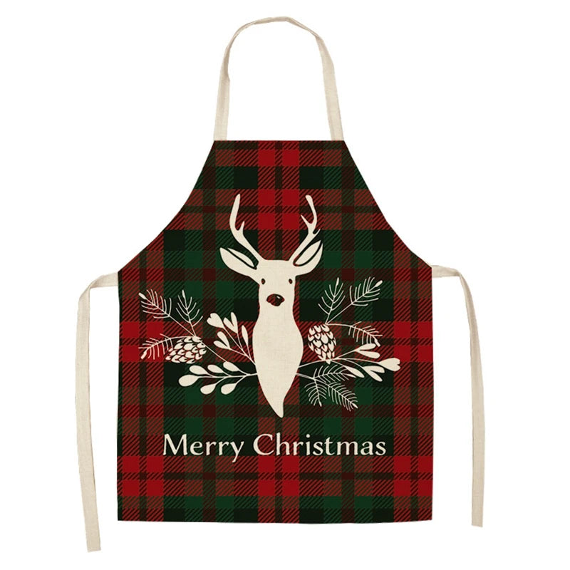 Linen Christmas Apron