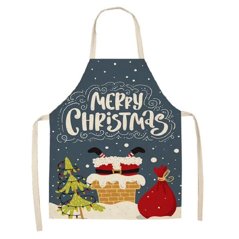 Linen Christmas Apron