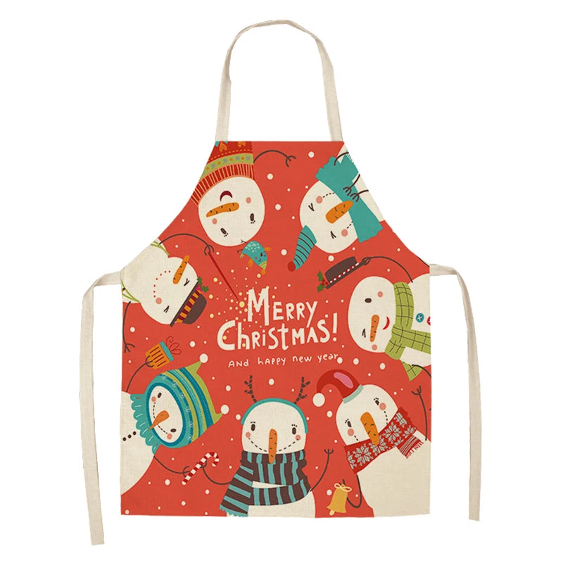 Linen Christmas Apron