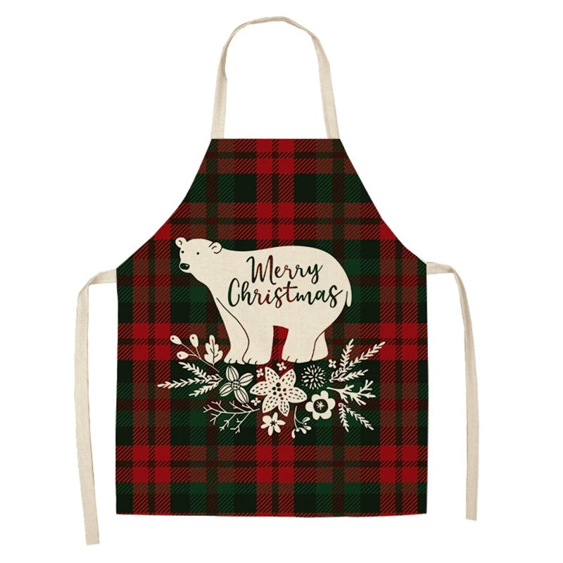 Linen Christmas Apron