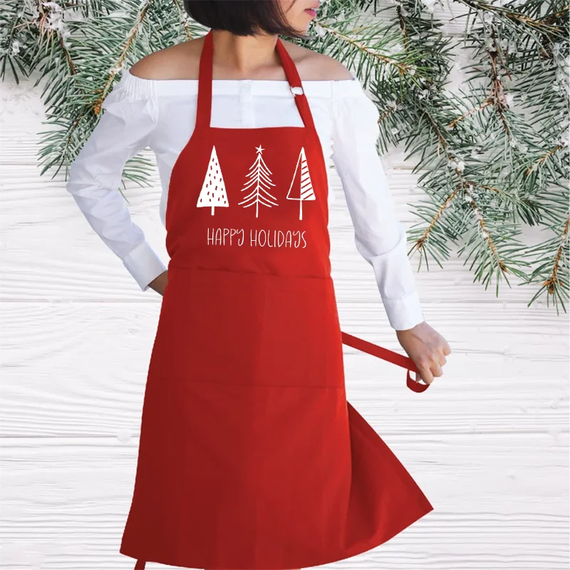 Merry Christmas Apron with Pouch