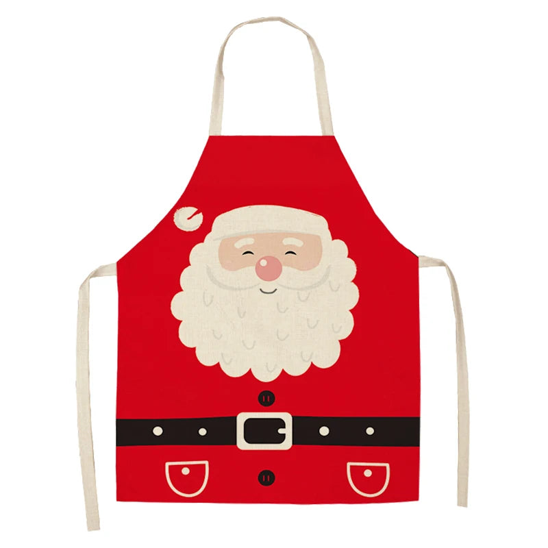Linen Christmas Apron